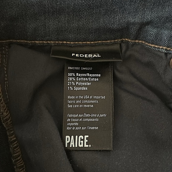 PAIGE Men’s Federal Samson Wash Straight Leg Denim Jeans Pants **Size 32** 👖👖 - Picture 9 of 9